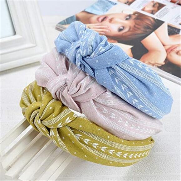Hairband, 6 Pcs Headbands for Women - Light Color, Fashion Cotton-flax - Picture 3 of 7